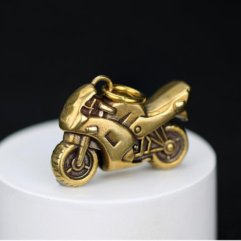 New Handmade Brass Solid Motorcycle Keychain Handbag Knives Pendant EDC Tools
