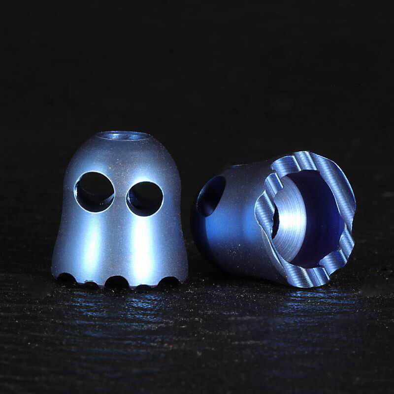Titanium Alloy Ghost Bead EDC TC4 Pendant Key Chain Necklace DIY Lanyard Beads