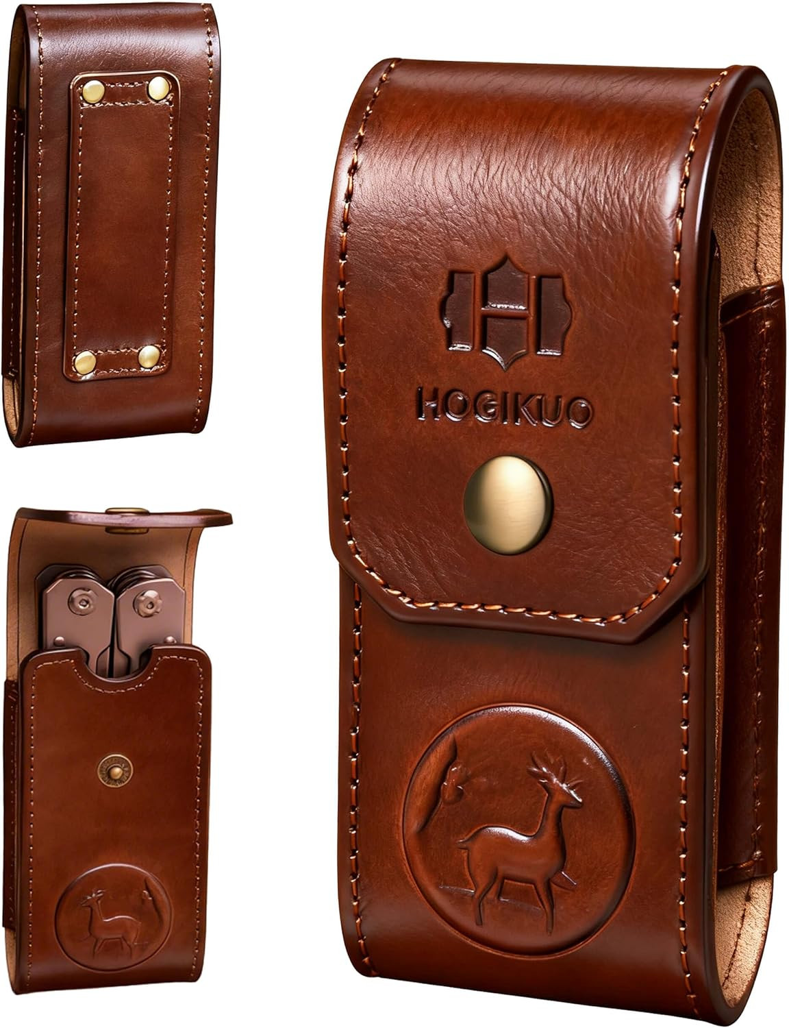 Leather Multitool Sheath，Multi Tool Holster for Leatherman, Gerber, SOG and Simi