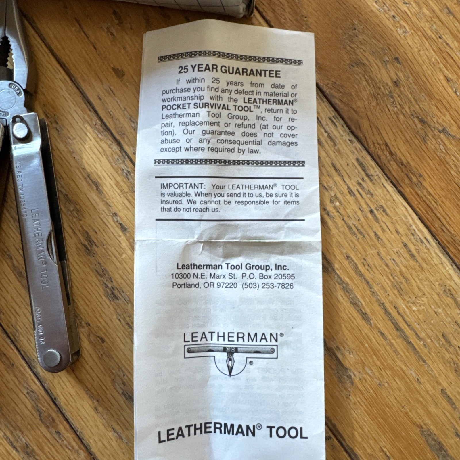 LEATHERMAN PST US PAT 1325473 MULTI TOOL EARLY MODEL POCKET SURVIVAL TOOL