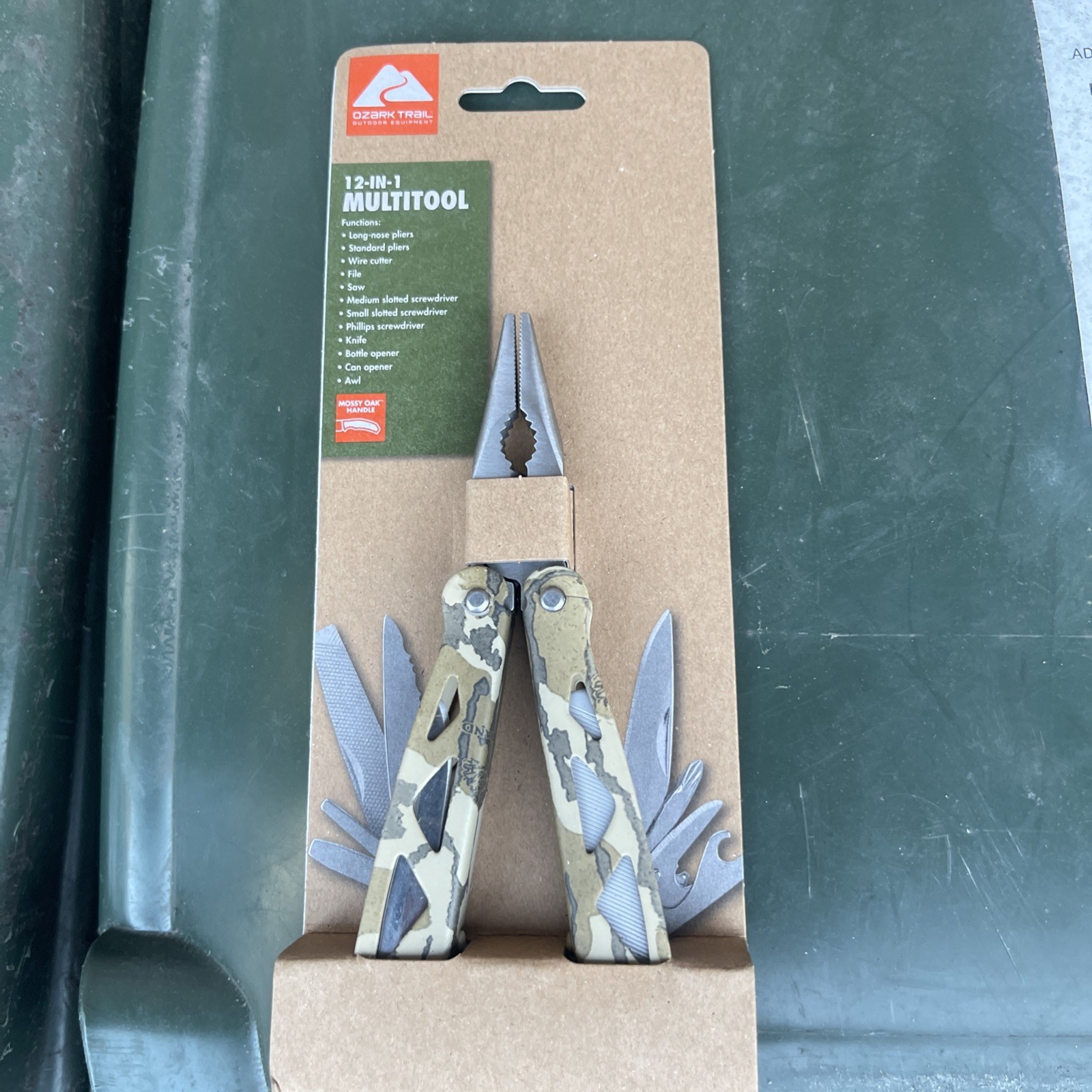 Ozark Trail Camo Multi-Tool 12-in-1, Stainless Steel NEW