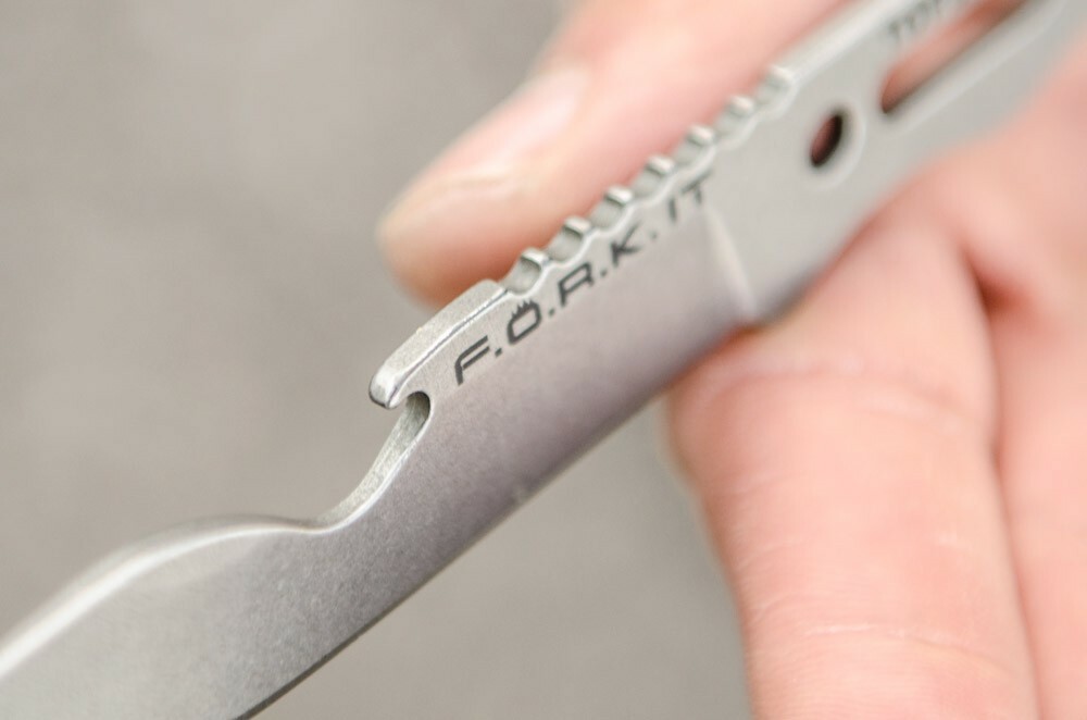 TOPS Fork It Tool Overall 6.5″ Stonewash 1095 Carbon Steel Construction FORK01