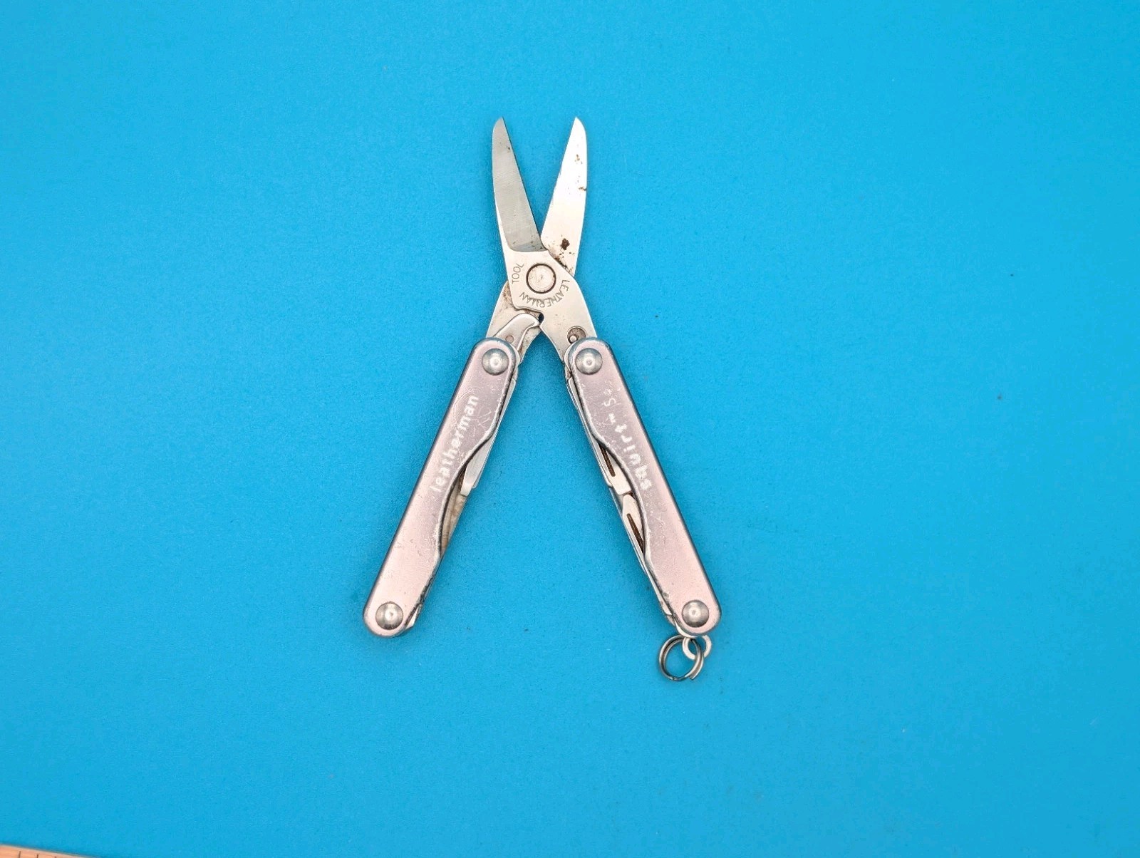 Leatherman Squirt S4 Multi-Tool, Key Ring, Retired, GRAY! WORN BLADE