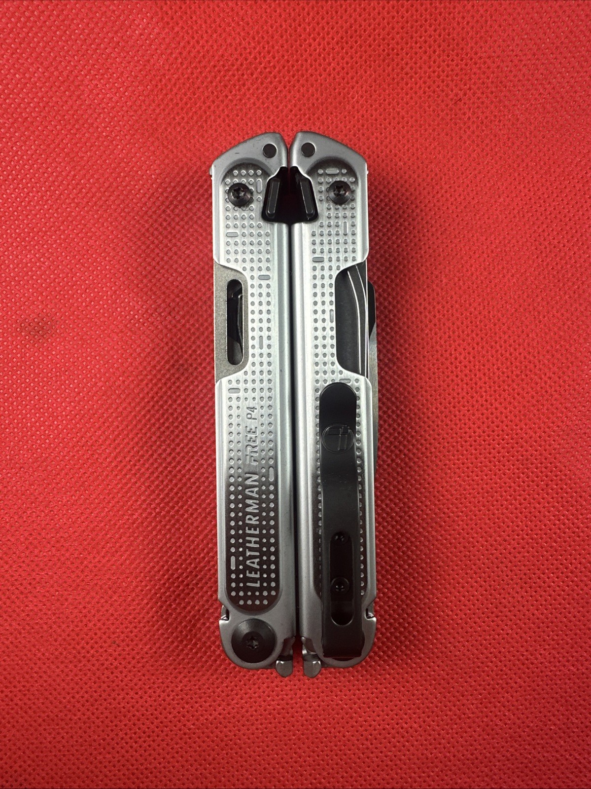 New Custom Black & Stainless Leatherman Free P4 w/ ARC Blade file Awl Mini bit!