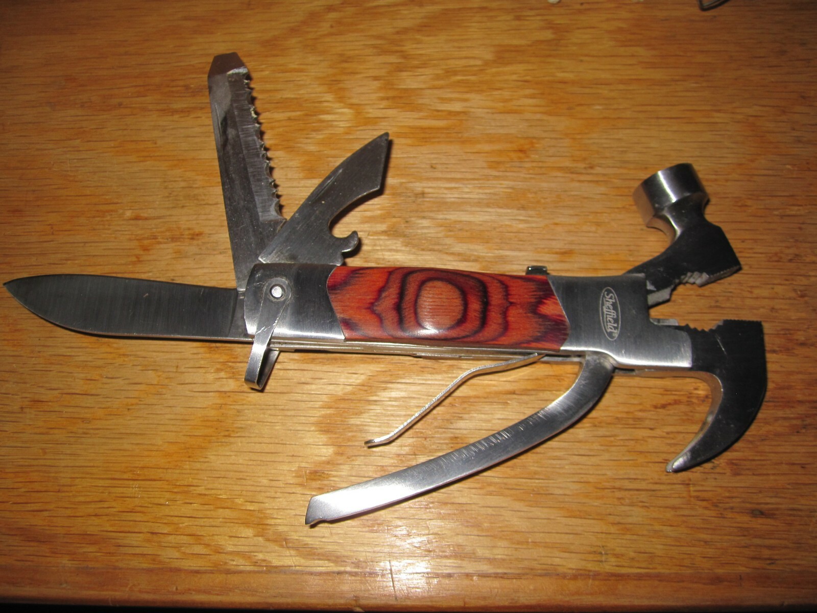 Sheffield THE HAMMER 14-in-1 Multitool Knife Pliers Screwdriver Wire Cutter Claw