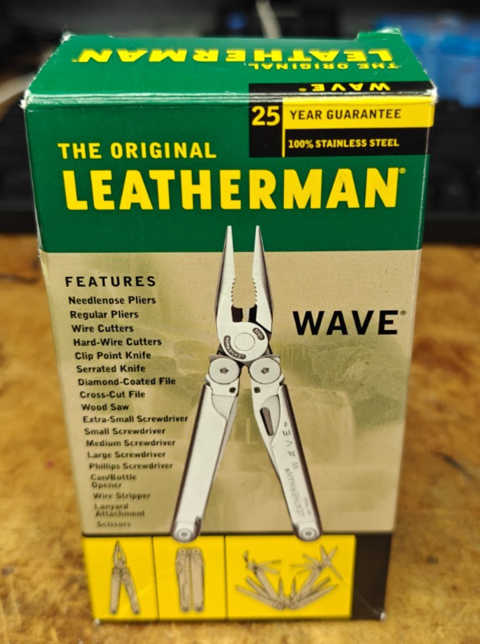 Leatherman Original Wave Leather Sheath 1st Generation Multitool Box Complete