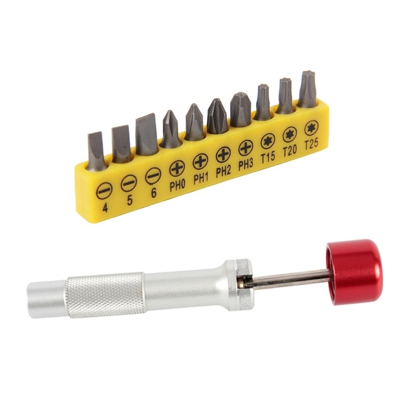 AluminumAlloy Screwdriver Handle 180 Degree RotaryNonslip Screwdriver Handle
