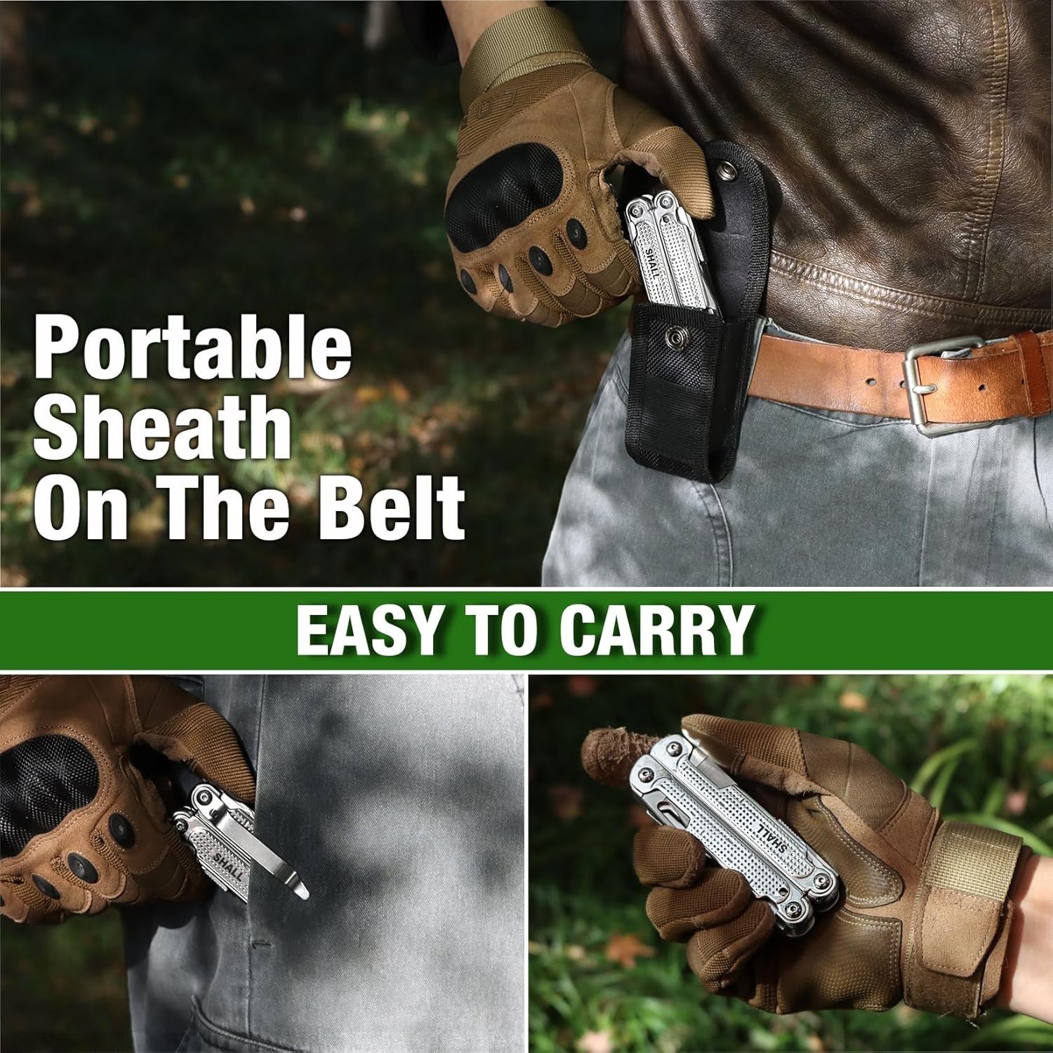 Multi Tool 18-in-1 Stainless Steel Pocket Knife with Screwdriver Bits Universal