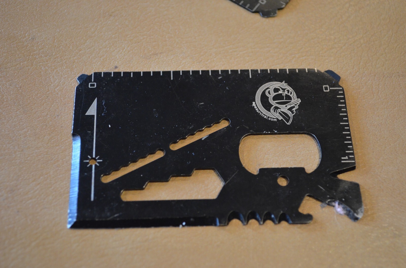 Wallet Multi Survival Tool Stainless Steel Metal Thin Small Size Hunting Black
