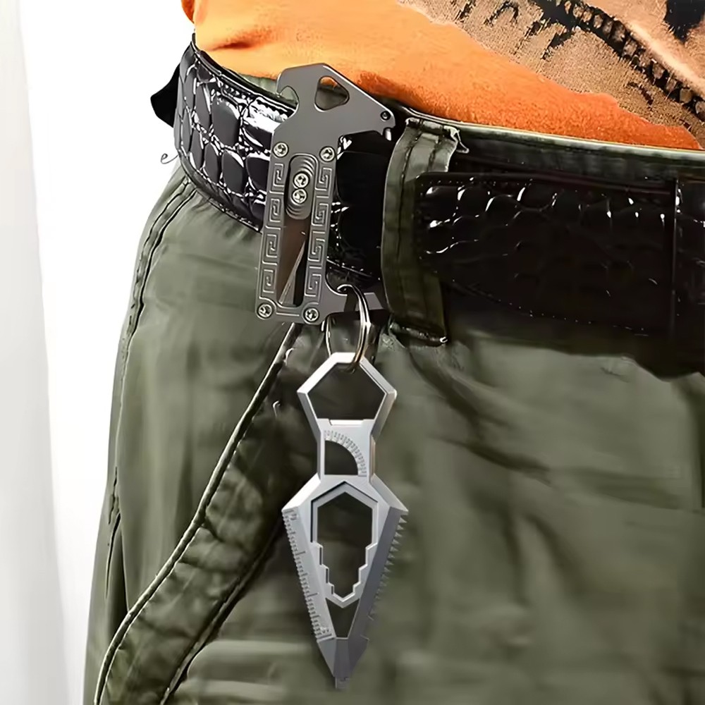 Portable Heavy Duty EDC Metal Keychain Multi-Tool Bottle Opener Men’s Gift