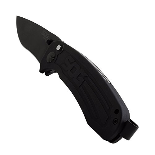 ~NEW~ SOG Banner BA1001 folding knife, black w/ black cerakote blade, USA made