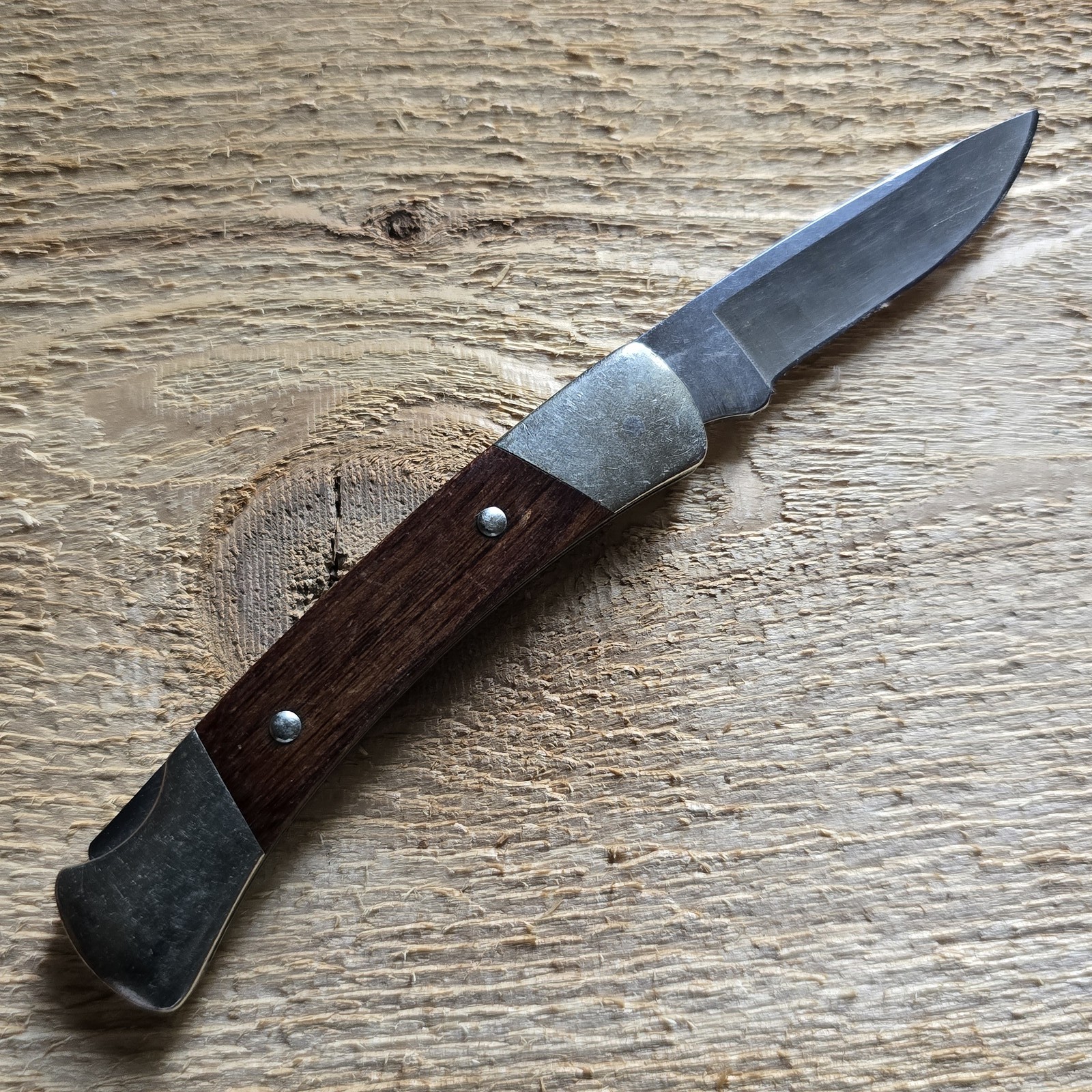 BUCK KNIVES PRINCE LOCKBACK POCKET KNIFE PLAIN EDGE WOOD HANDLE 2008