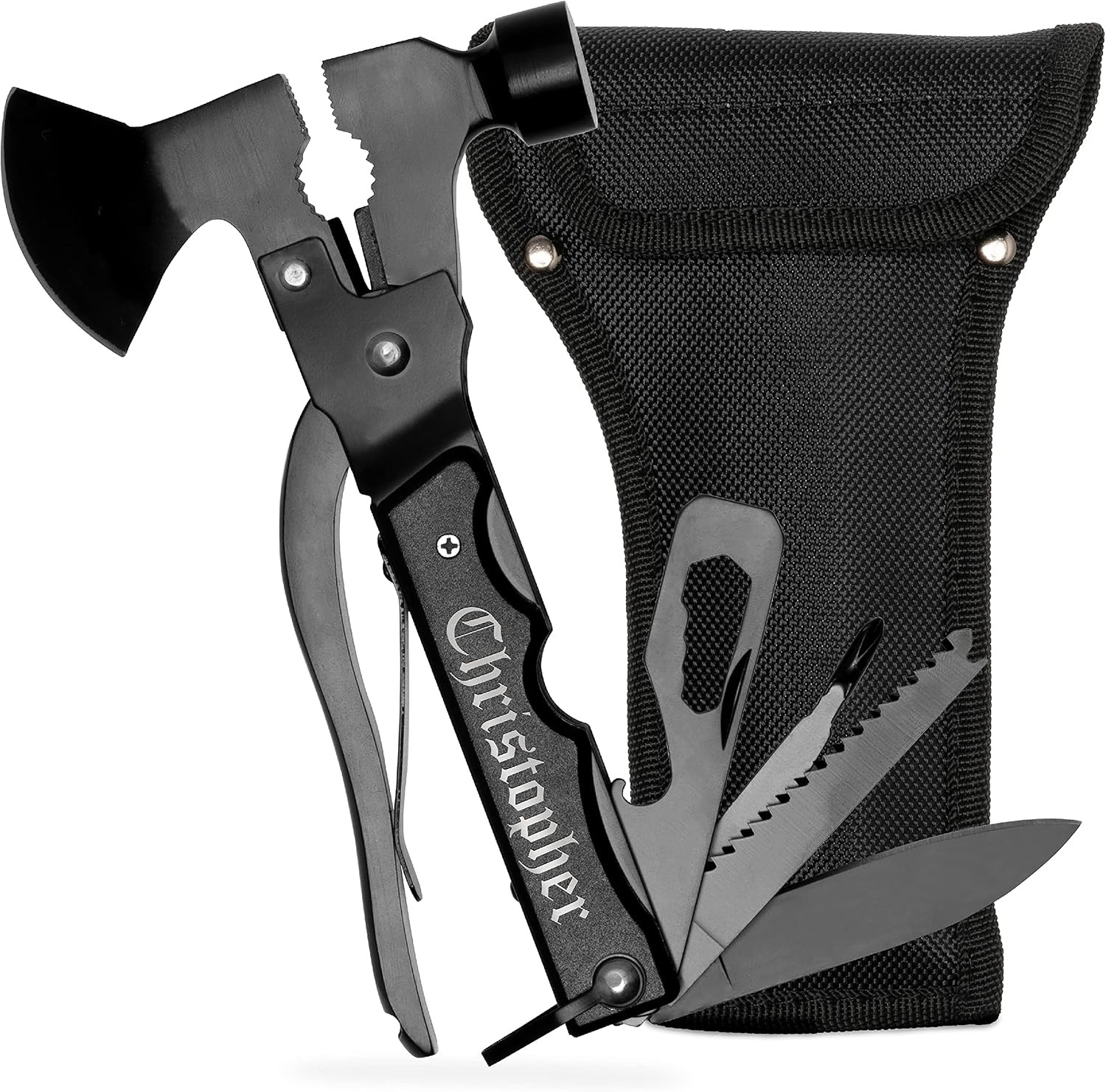 Laser Engraved Personalized All-In-One Hammer Multitool w/Name/Customizable Text