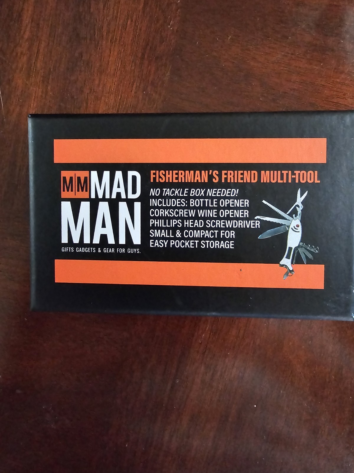 Mad Man Fisherman’s Friend Multi-Tool Silver Bottle Opener Corkscrew Screwdriver