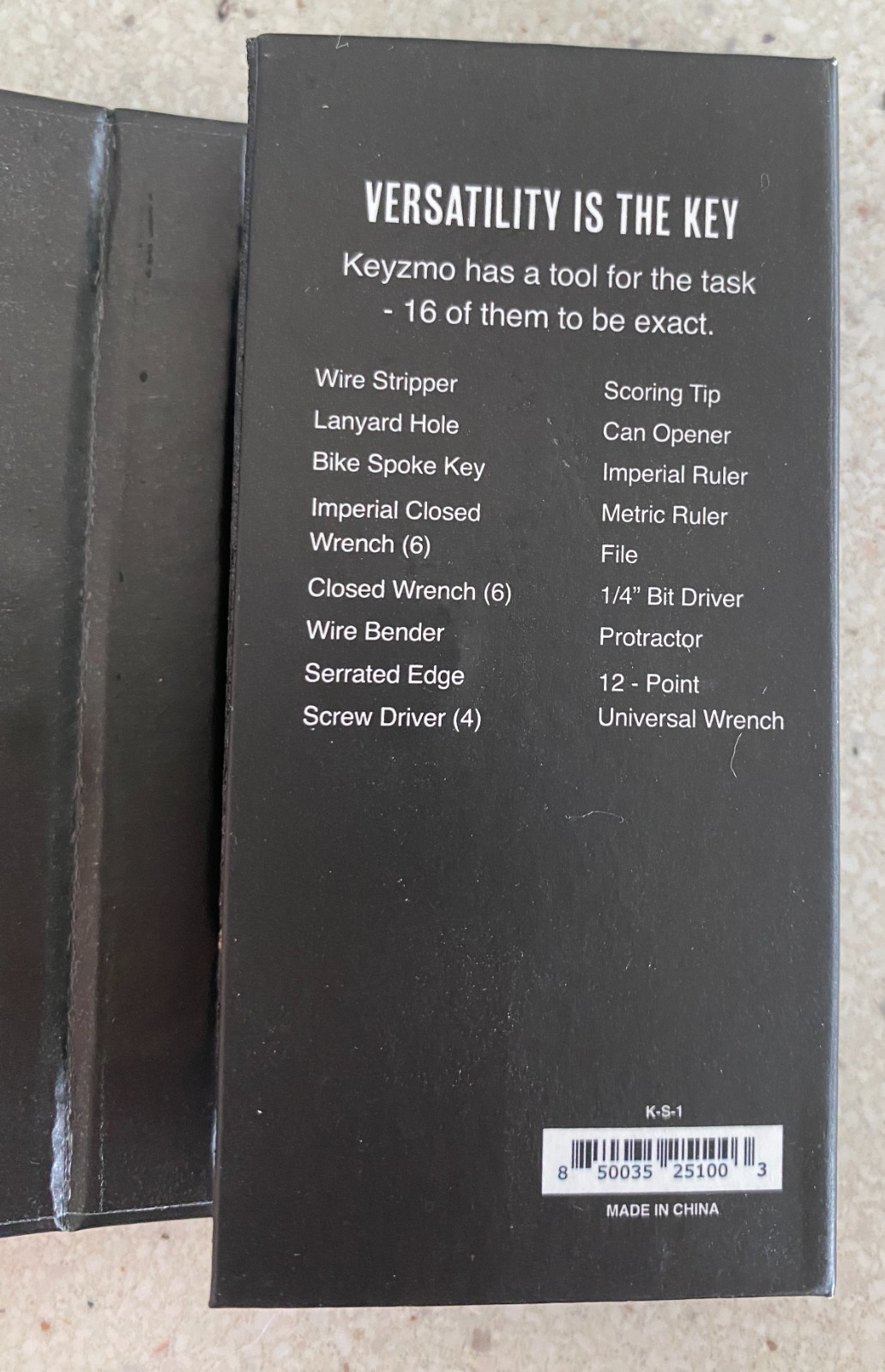 Keyzmo 16 Function All In One Pocket Tool Multi-Use Key Shaped Stainless New