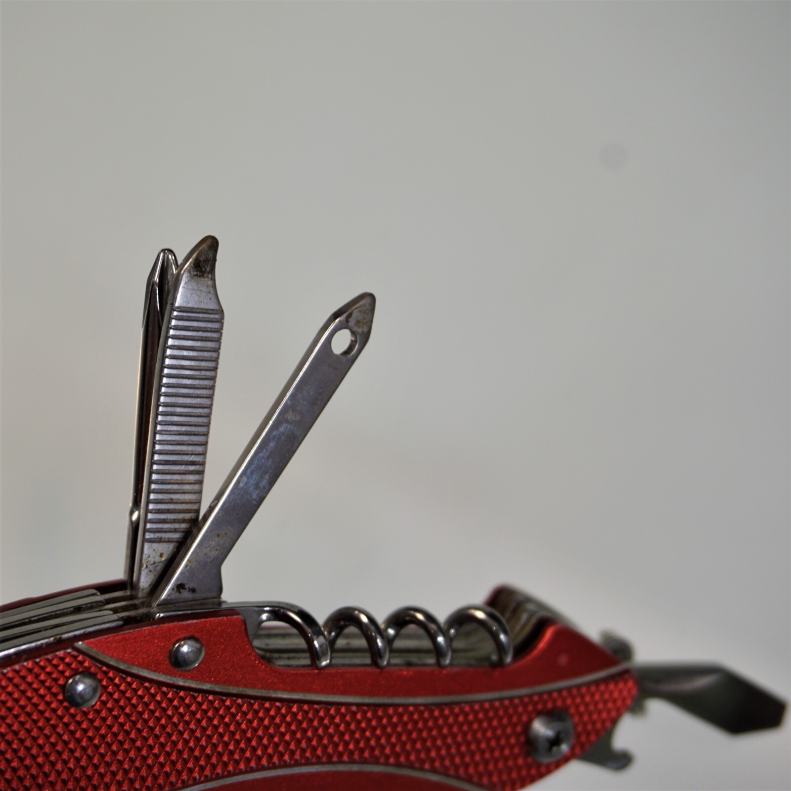 Columbia Pocket Knife Field Gear Fire Red Multi Tool 10 Function