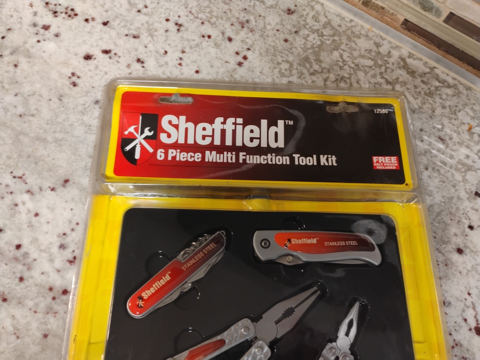 Sheffield 6 Piece Multi Function Tool Kit with Belt Pouch Included NEW IN PKG.