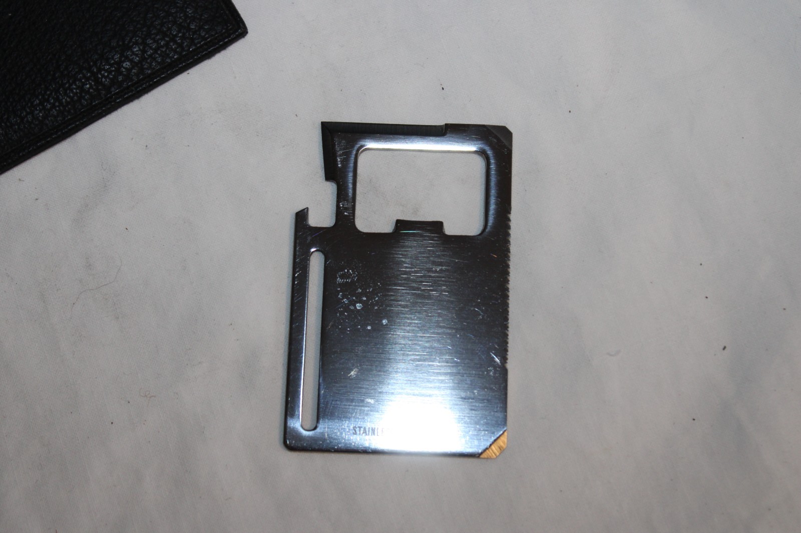 Stainless Steel Utility Tool Blade w/Leather Pouch Moose Award 25 Clubber