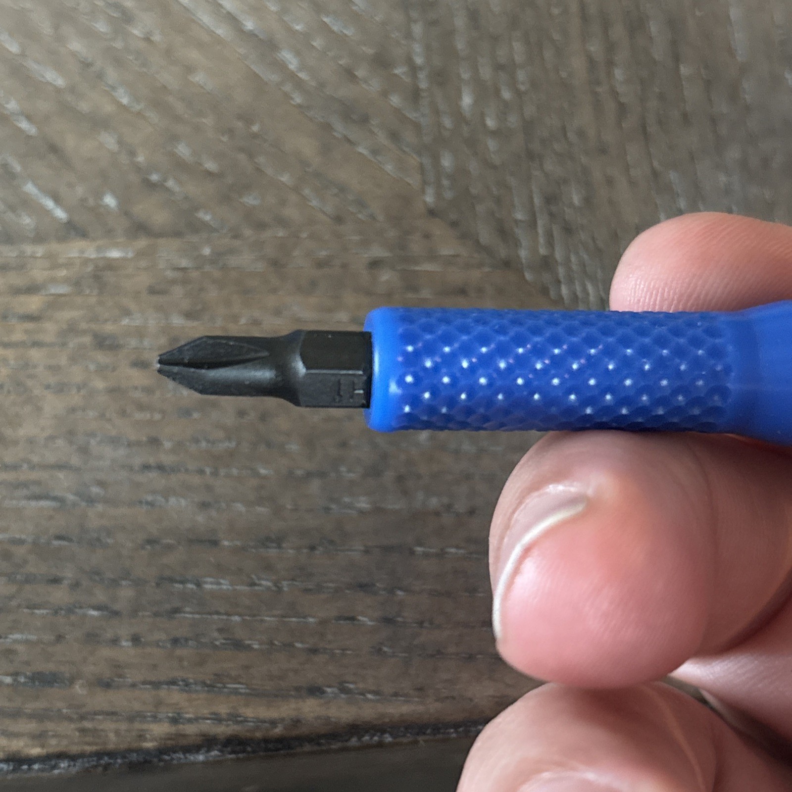 Maratac Delrin Electric Blue Pen Driver 4 Standard Bits Holds Extras Pocket Clip