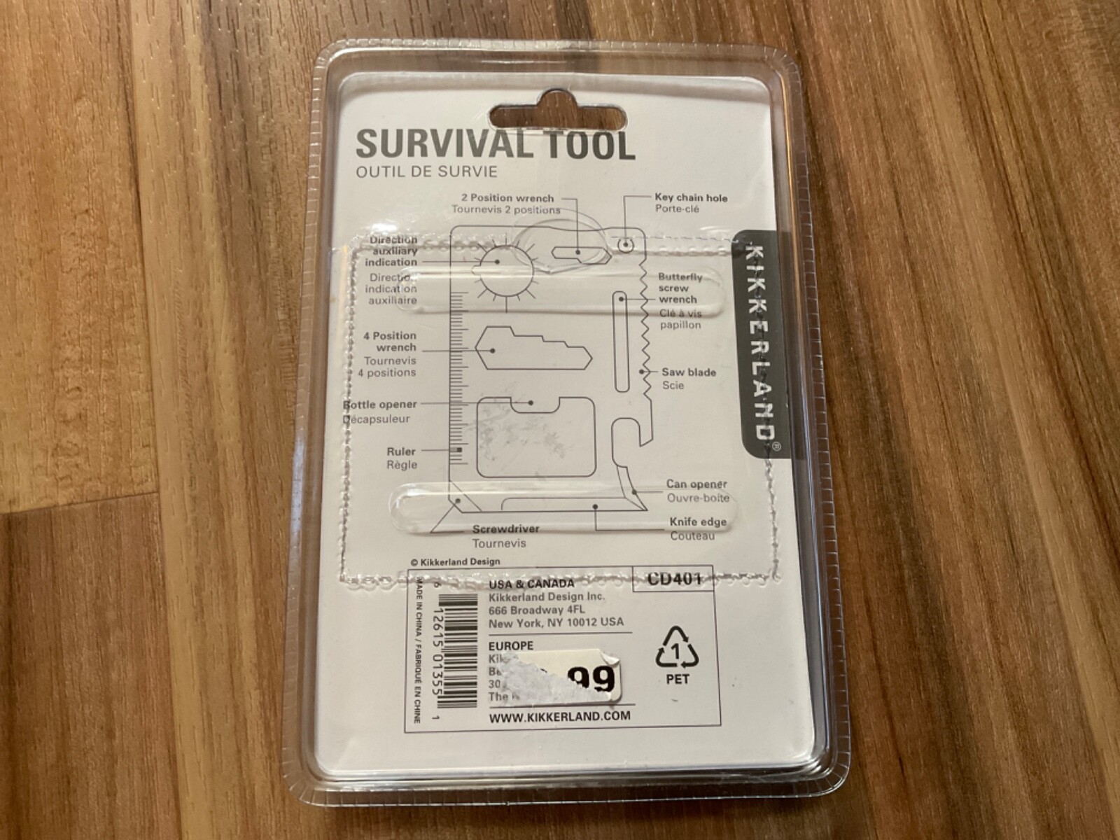 Kikkerland CD401 – Classic Survival Tool – Saw Blade / Opener / Ruler / Wrench