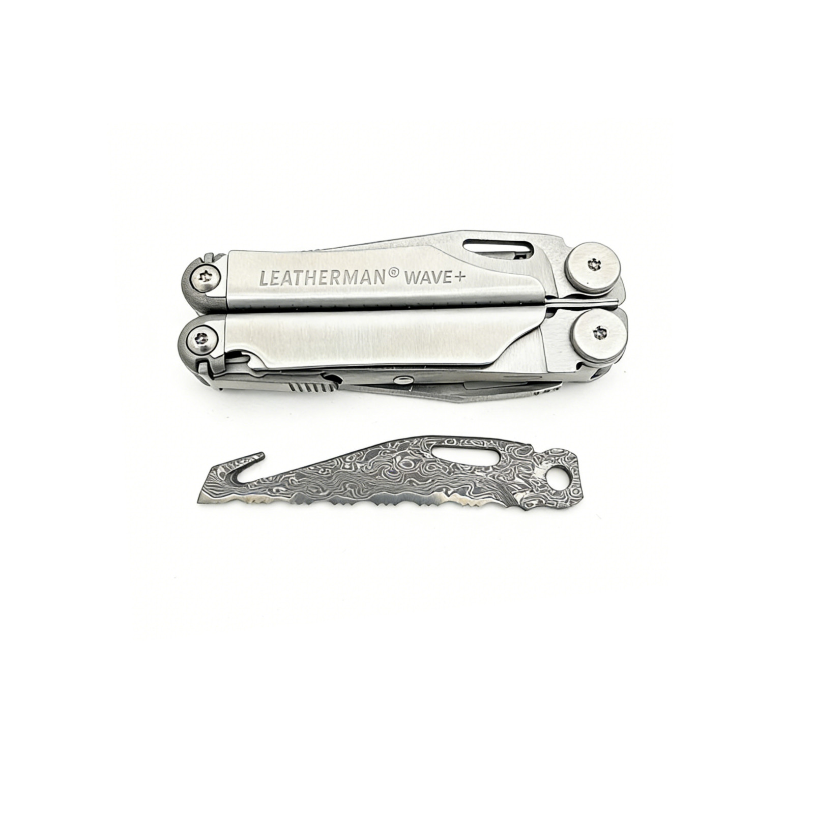 Custom VG10 Damascus (Serrated)Blade for LEATHERMAN CHARGE TTI/WAVE/SIG – CNC