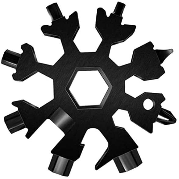 4pcs Multifunction Stainless Steel Snowflakes Wrench Tools Portable Keychain USA