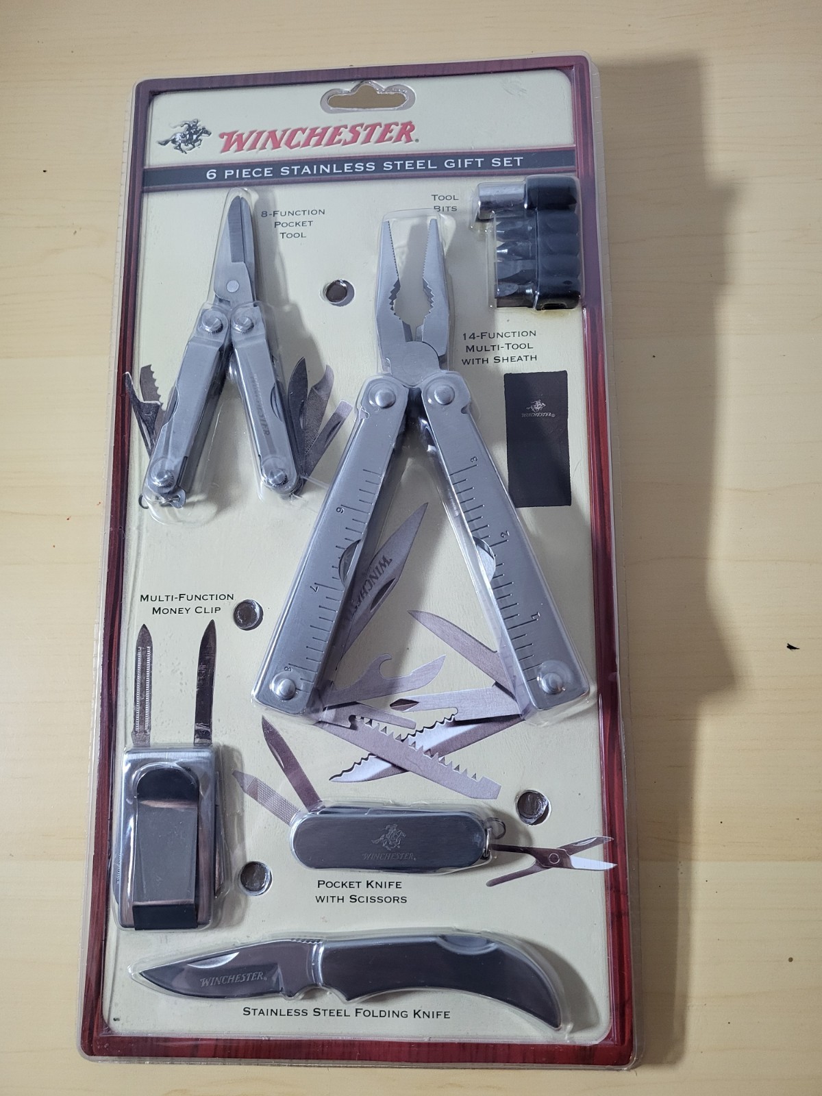 Winchester 6-piece multi tool Gentleman’s stainless steel gift set/New sealed