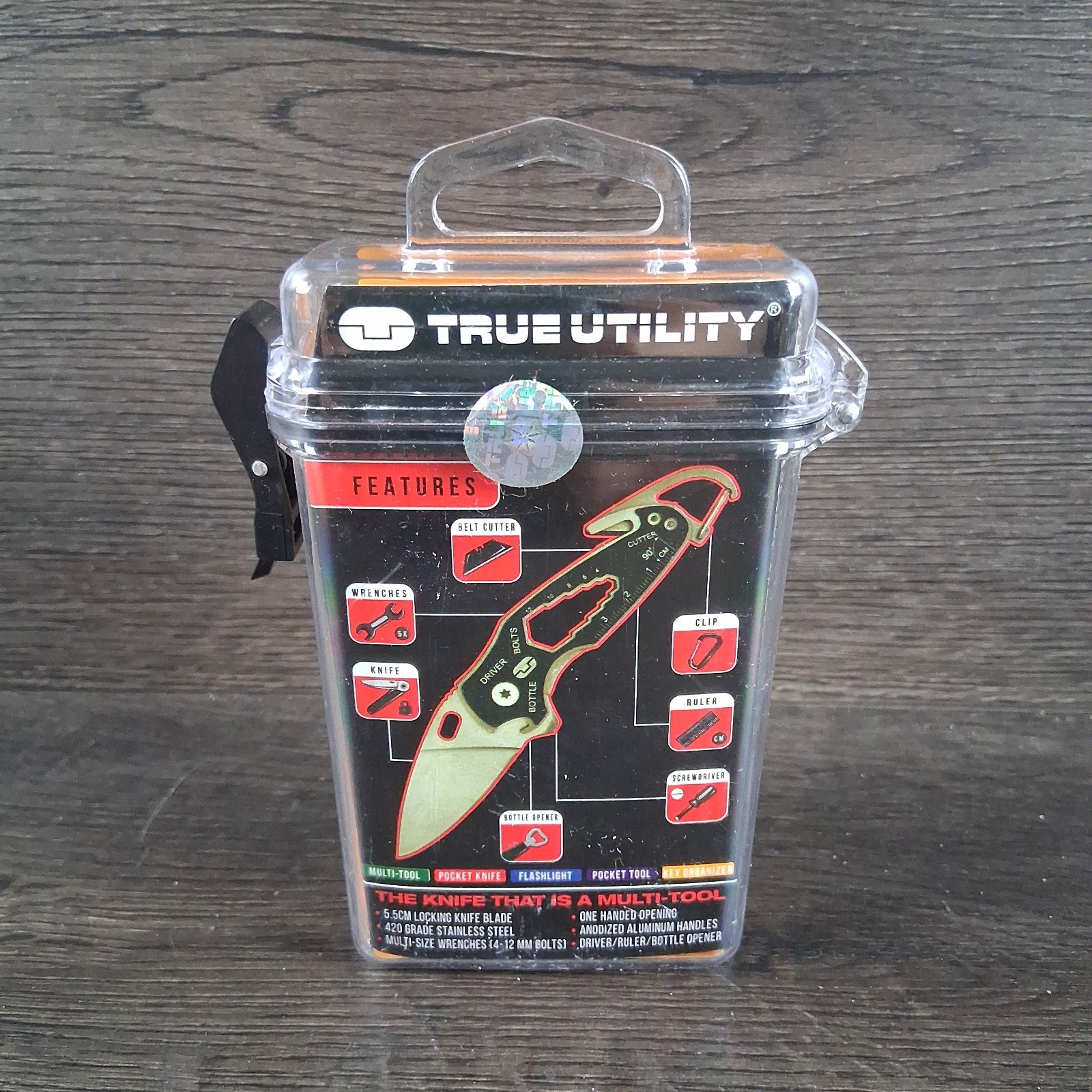 True Utility Smart Knife Multi-Tool & Weatherproof Hard Case /11 Tools In 1. NEW
