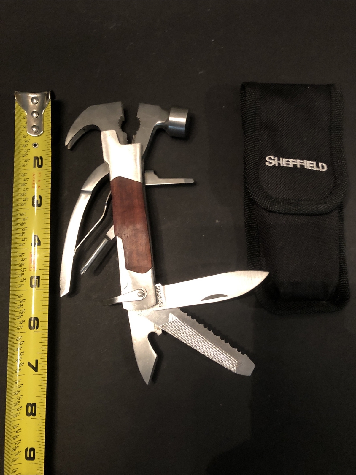 Sheffield THE HAMMER 14 in 1 Multitool Knife Pliers Screwdriver Wire Cutter Claw