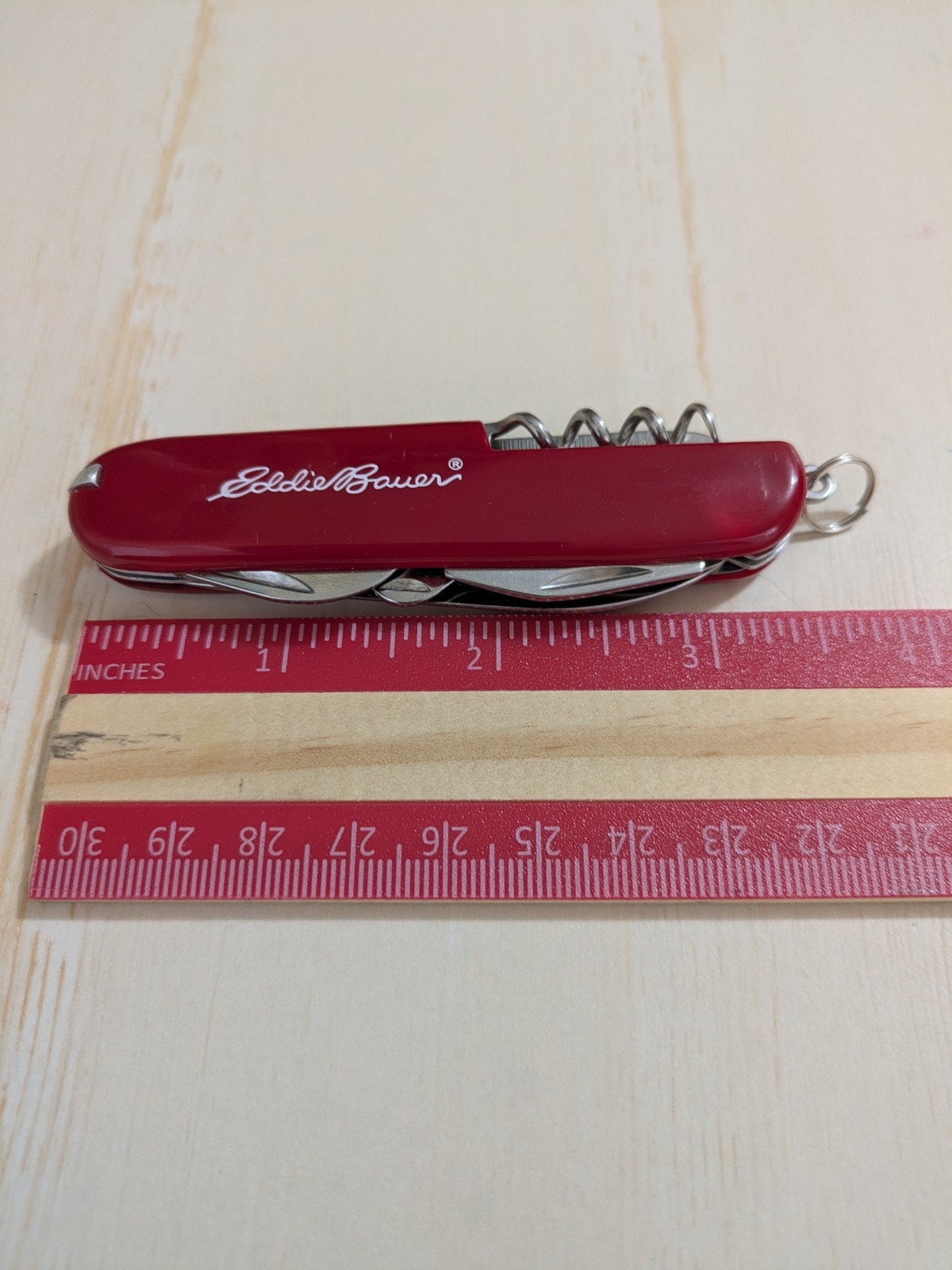 Swiss Army Knife Eddie Bauer Folding Pocket Knife. Multi Blades Tweezers Clean