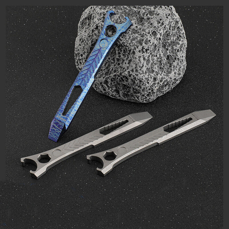 EDC Titanium Alloy Tactical Crowbar Multi Tools Outdoor Survival Pry Bar Wrench