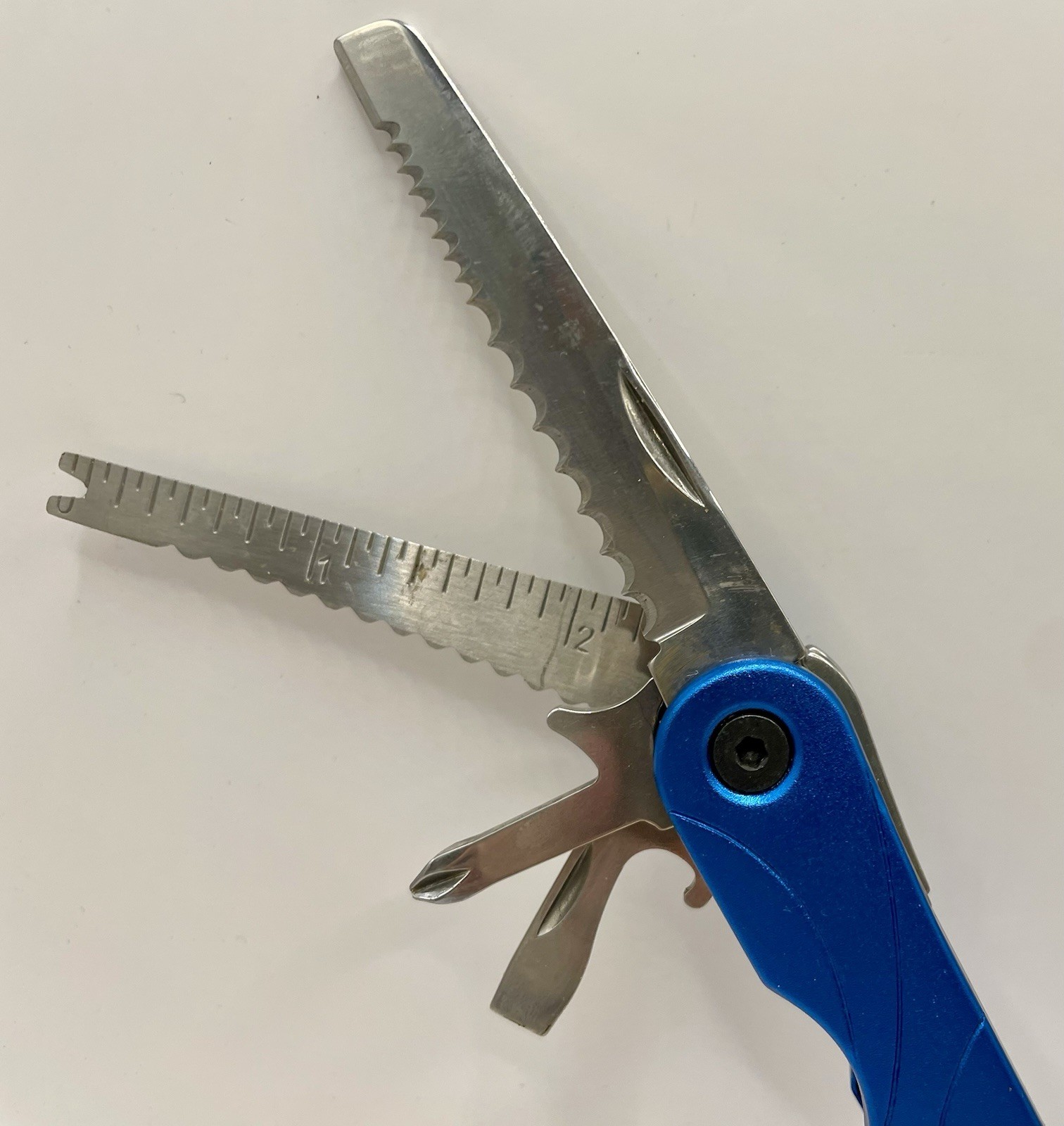 SHEFFIELD Stainless Steel Compact Multi-Tool 10 Tool w Nylon Case Turquoise NICE