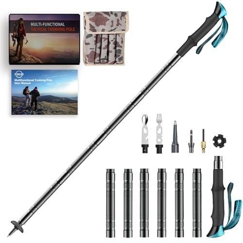 Tactical Walking Stick, Prime 15-in-1 Hiking Poles, Adjustable Multipurpose