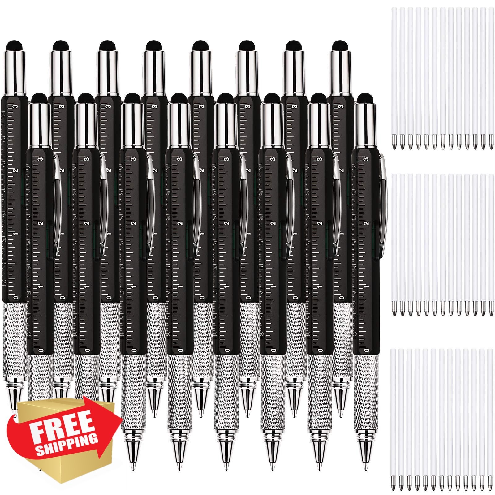 Zhanmai 16 Pcs Black Multitool Pen Gift