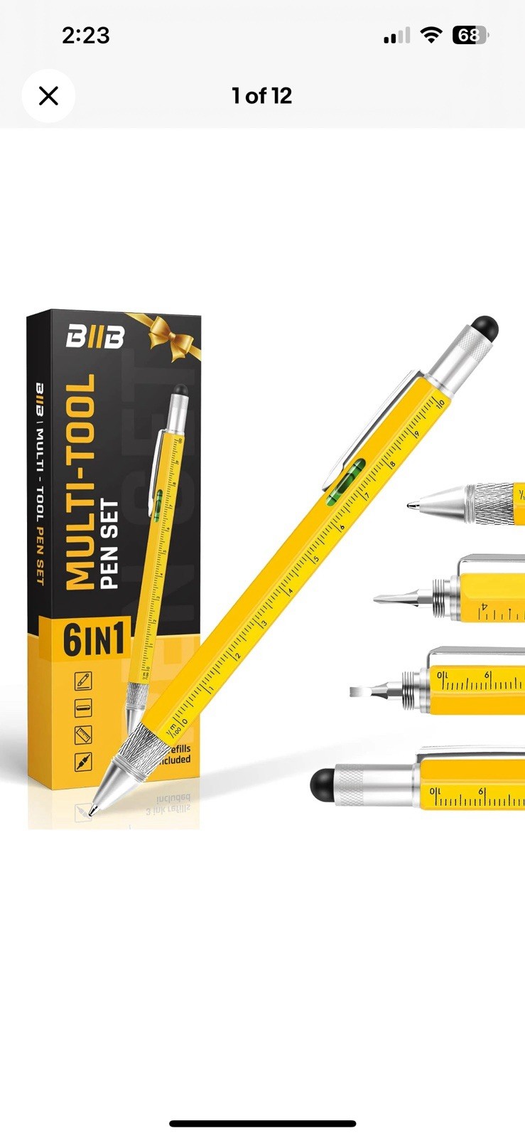 Set of 2 – Gift Multitool Pen 6 in 1,
