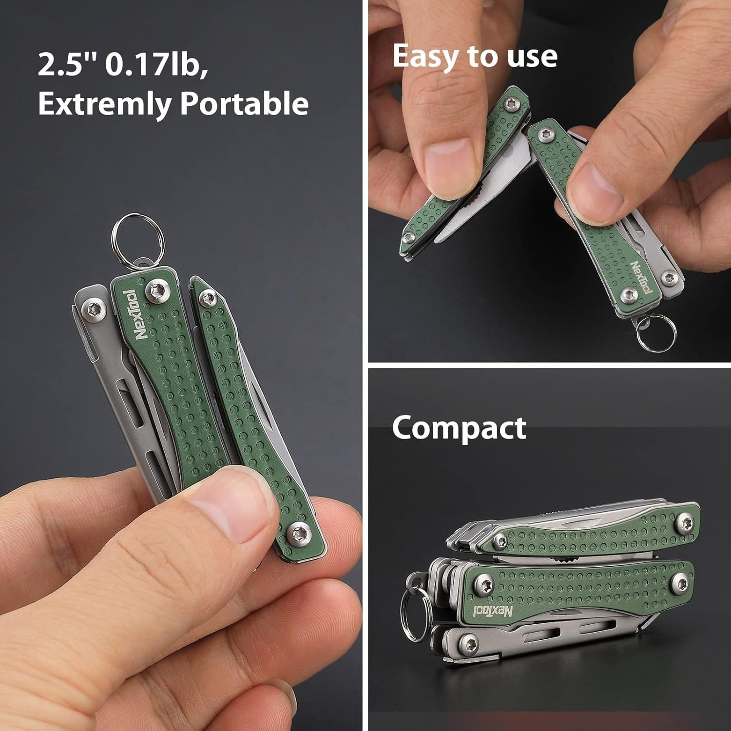 Compact 10-in-1 Pocket Knife Multitool with Keychain – Perfect Father’s Day Gift