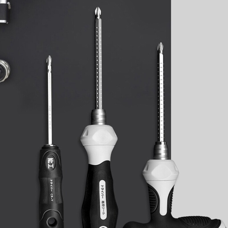 Double-Use Slotted Shank Hand Tools Screwdriver Mini Ratchet Repair