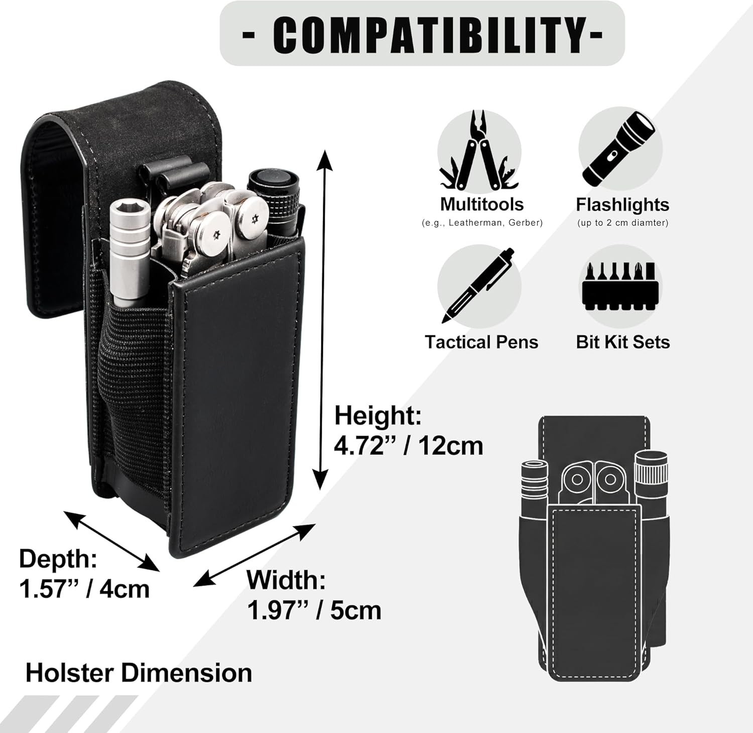 Leatherman Tool Sheath Replacement by Closure Pouch Fits Wave Plus, W