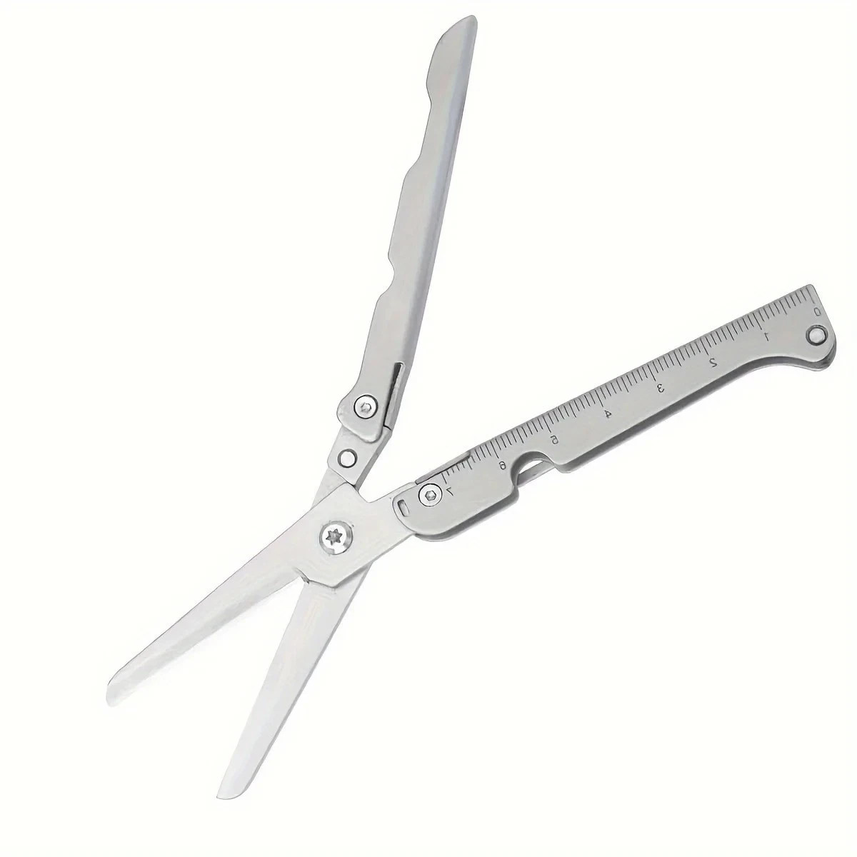 1pc Multifunctional Folding Stainless Steel Survival Scissors Portable EDC Tool