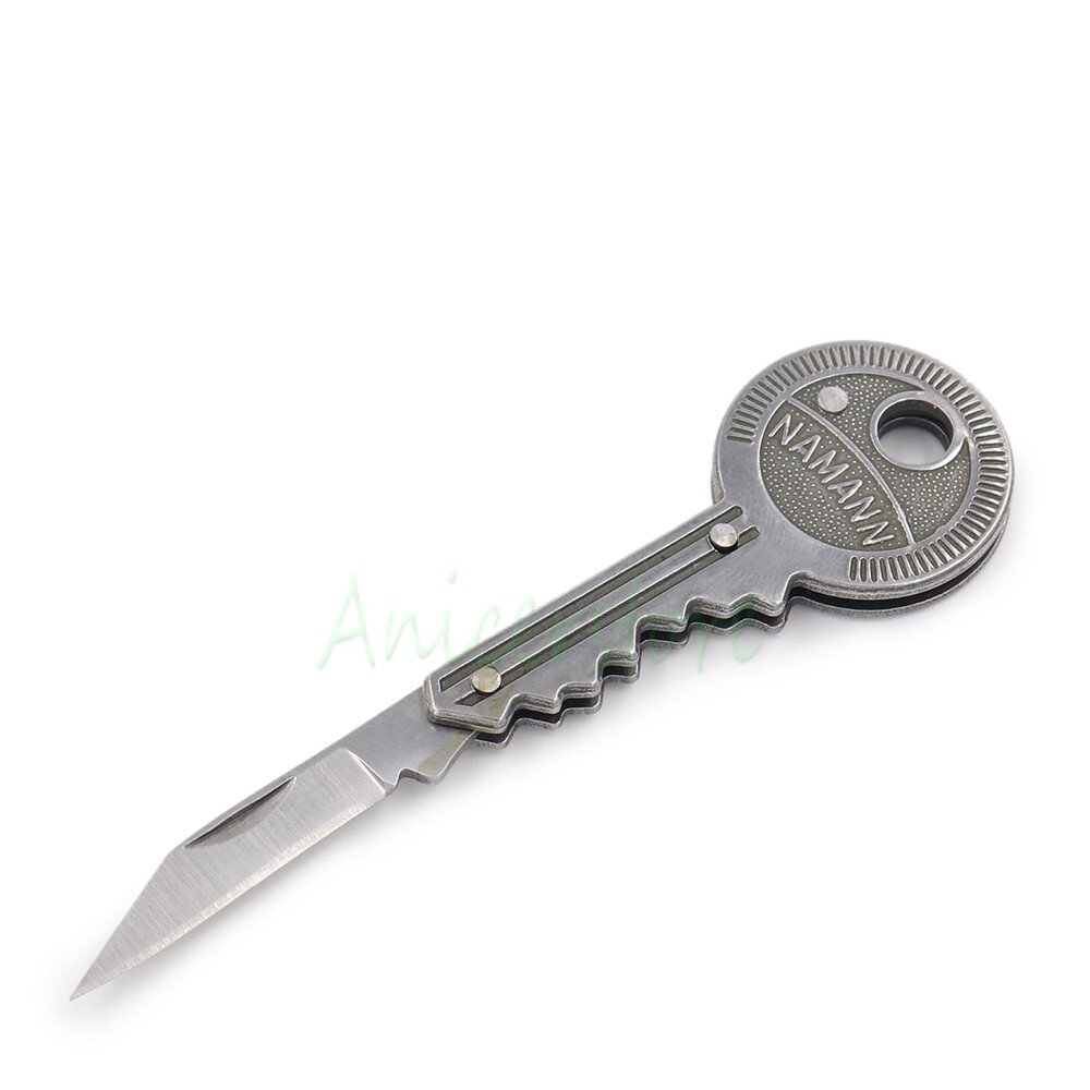 2pc Pocket knife Key Shaped Folding Knife Stainless Steel Blade Survival Camping