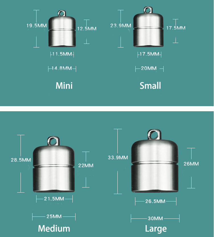 EDC Titanium Multi Tools Waterproof Portable Medicine Bottle Key Pendant Box Set