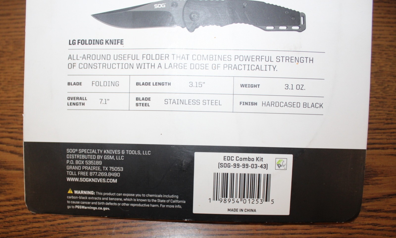 SOG Multi Tool 2 Knife Set With Sharpening Stone Made in The USA AO4077785