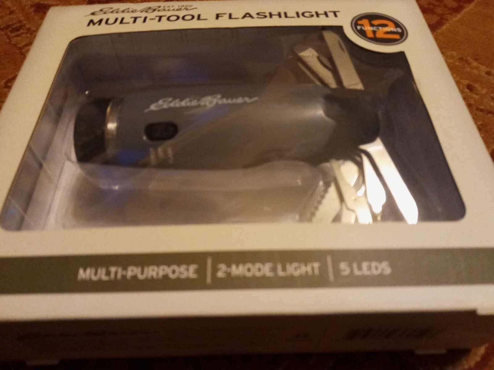 Eddie Bauer Multi-tool Flashlight Multi-purpose 2 Mode Light 12 Functions 5 LEDS