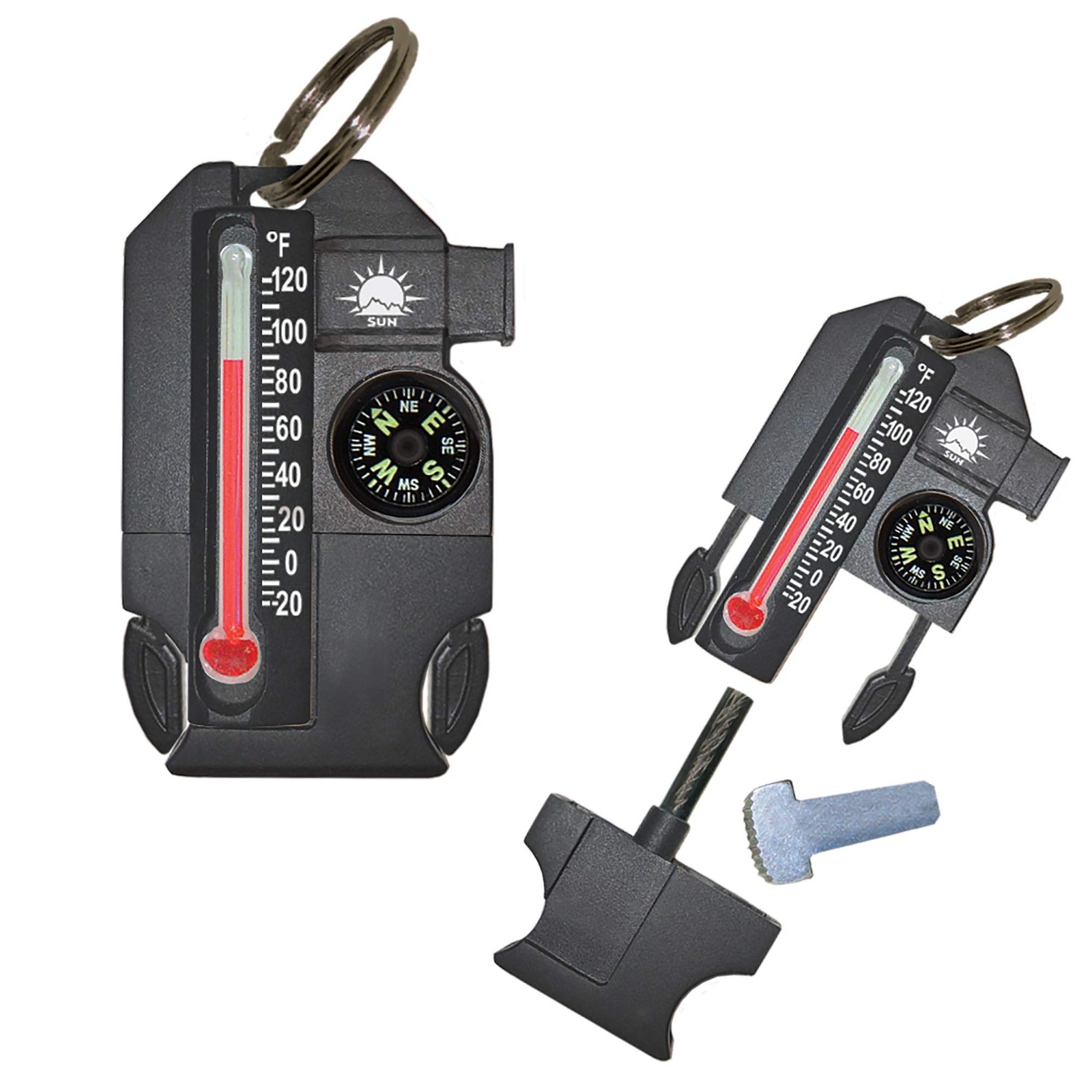 Outsider – 4-in-1 Survival Multi-Tool | Compass, Thermometer, Whistle, and Fi…