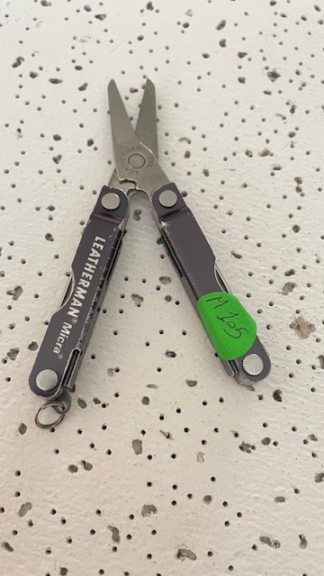 Leatherman Micra Scissors Knife Tweezers File Black Anodized Aluminum Multi tool