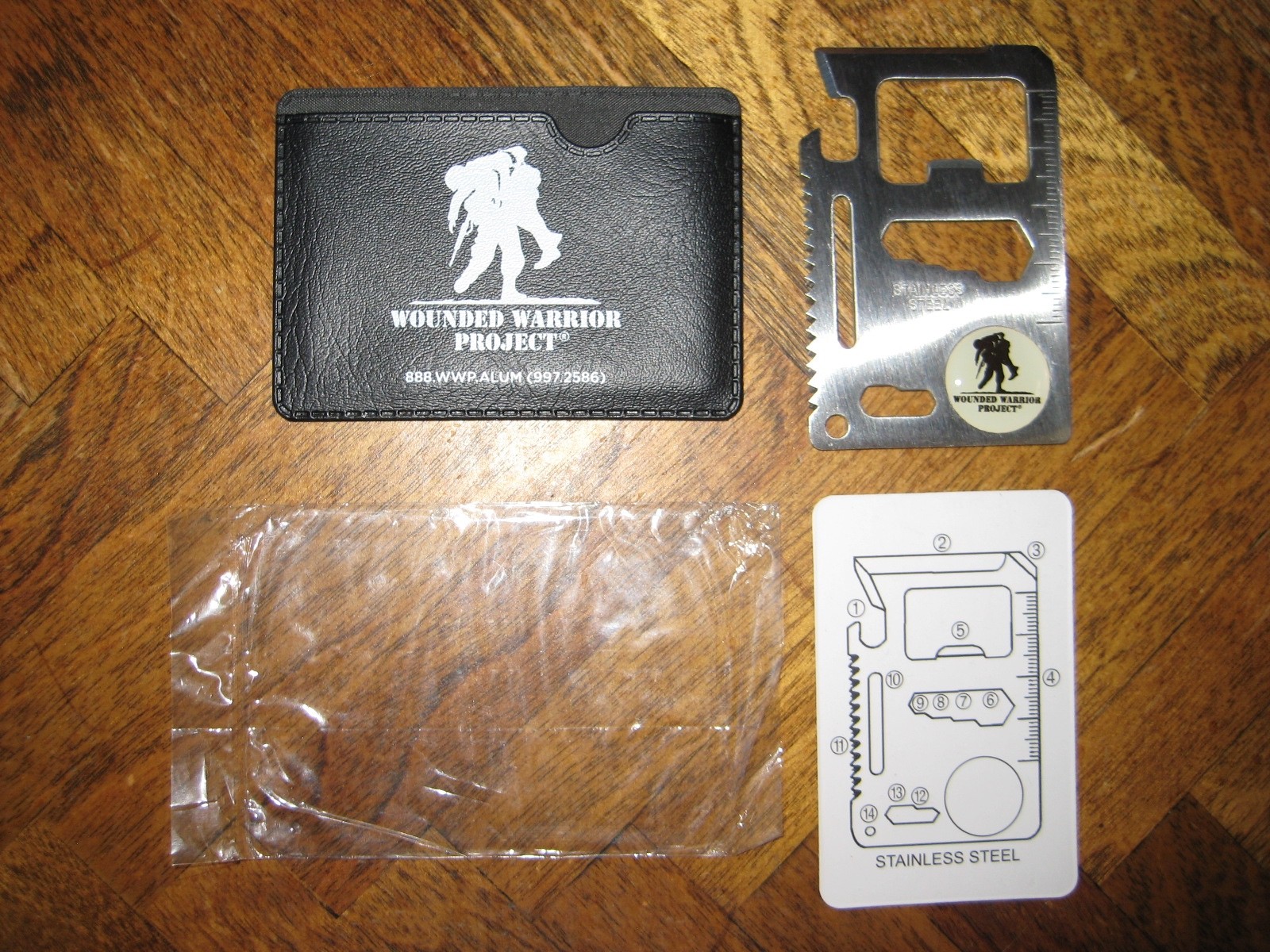 NIB WWP 14 in 1 MultiPurpose Pocket Survival Stainless Steel Knife Tool EDC Camp