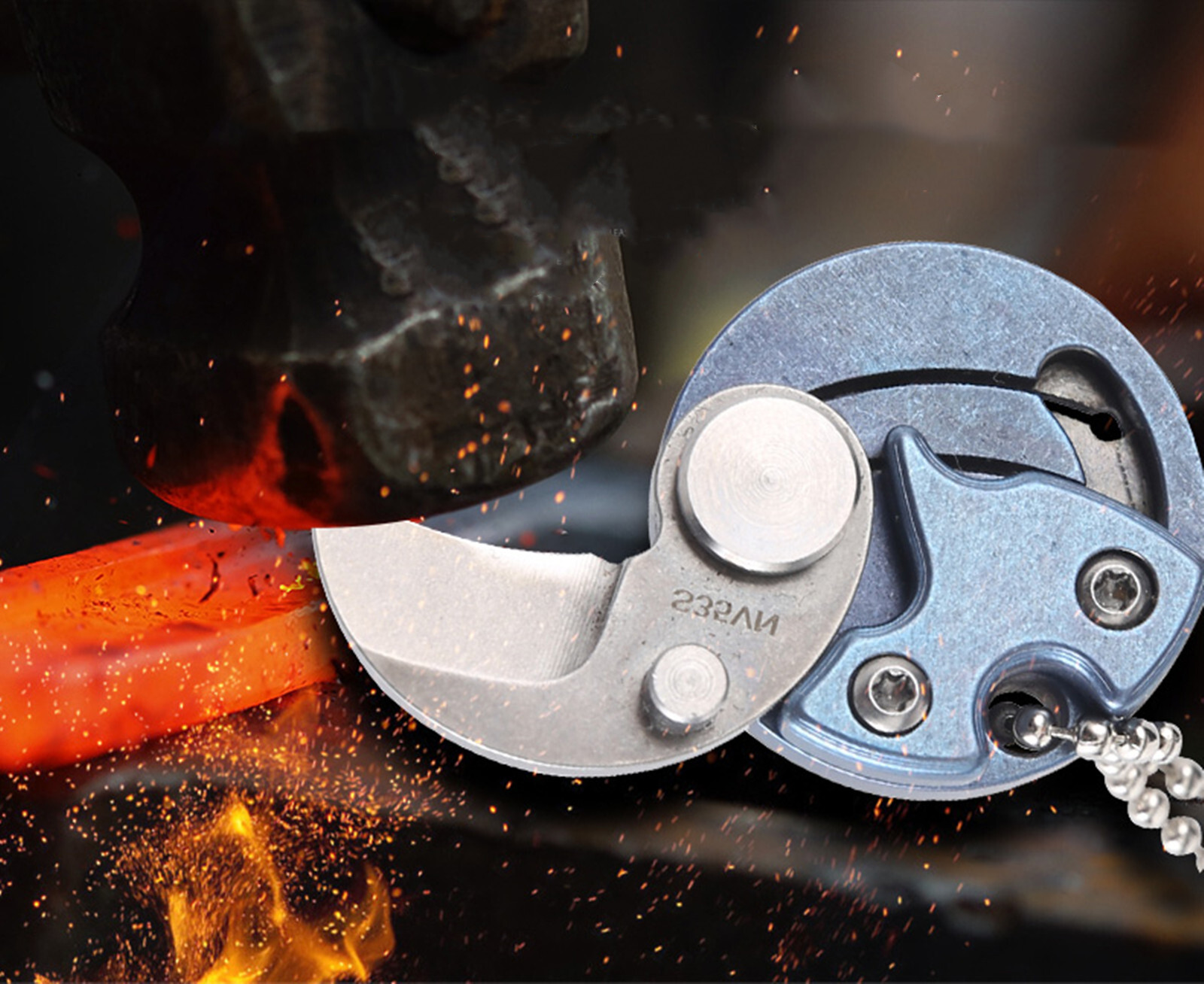 Outdoor EDC Mini Coin Keychain Folding Knife S35VN Blade Titanium TC4 Handle