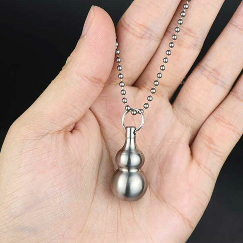 Outdoor Titanium Keychain Waterproof Box Sealed Tank Pendant EDC Survival Tool