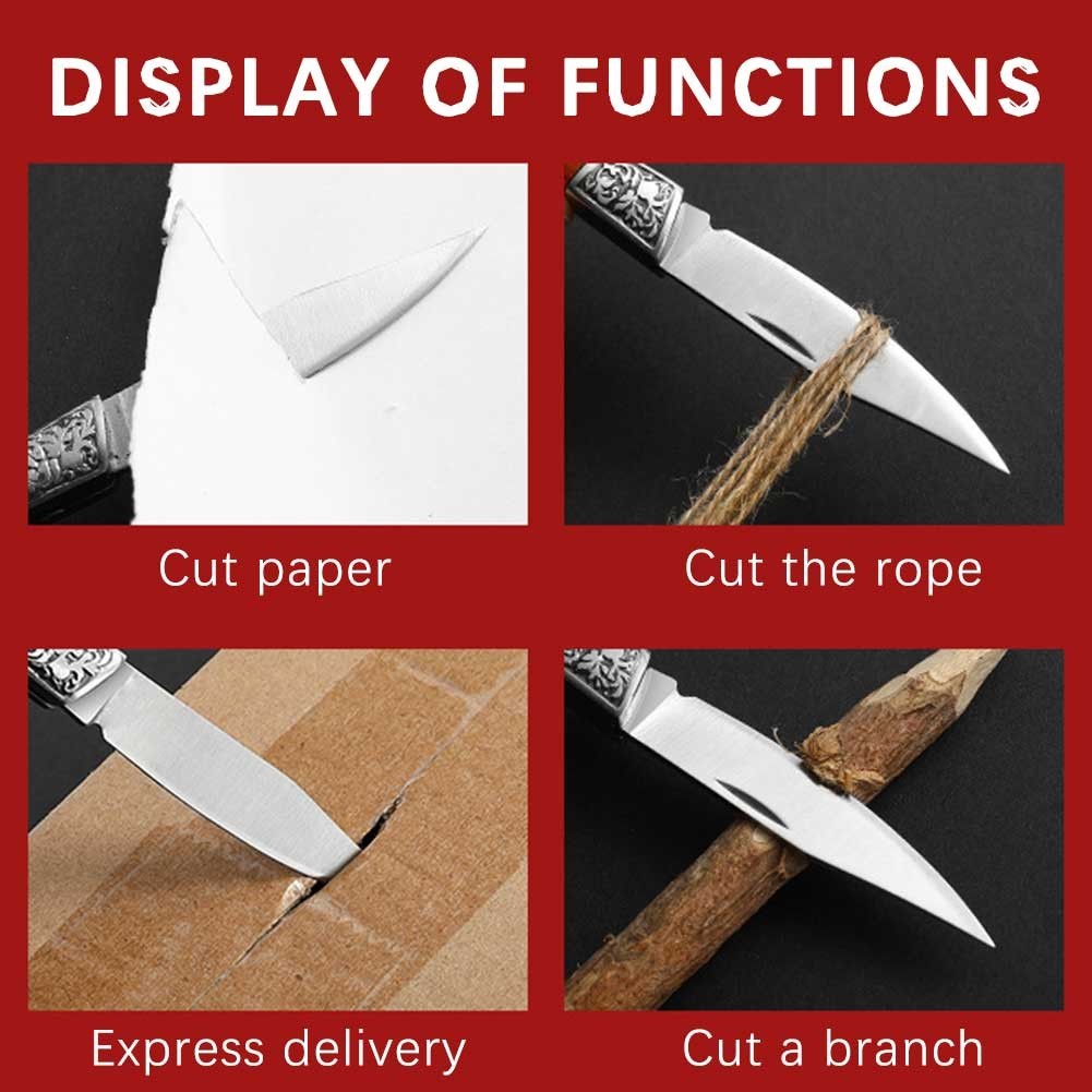 Portable Small Keychain Knives Stainless Steel EDC Tool Multifunctional Box