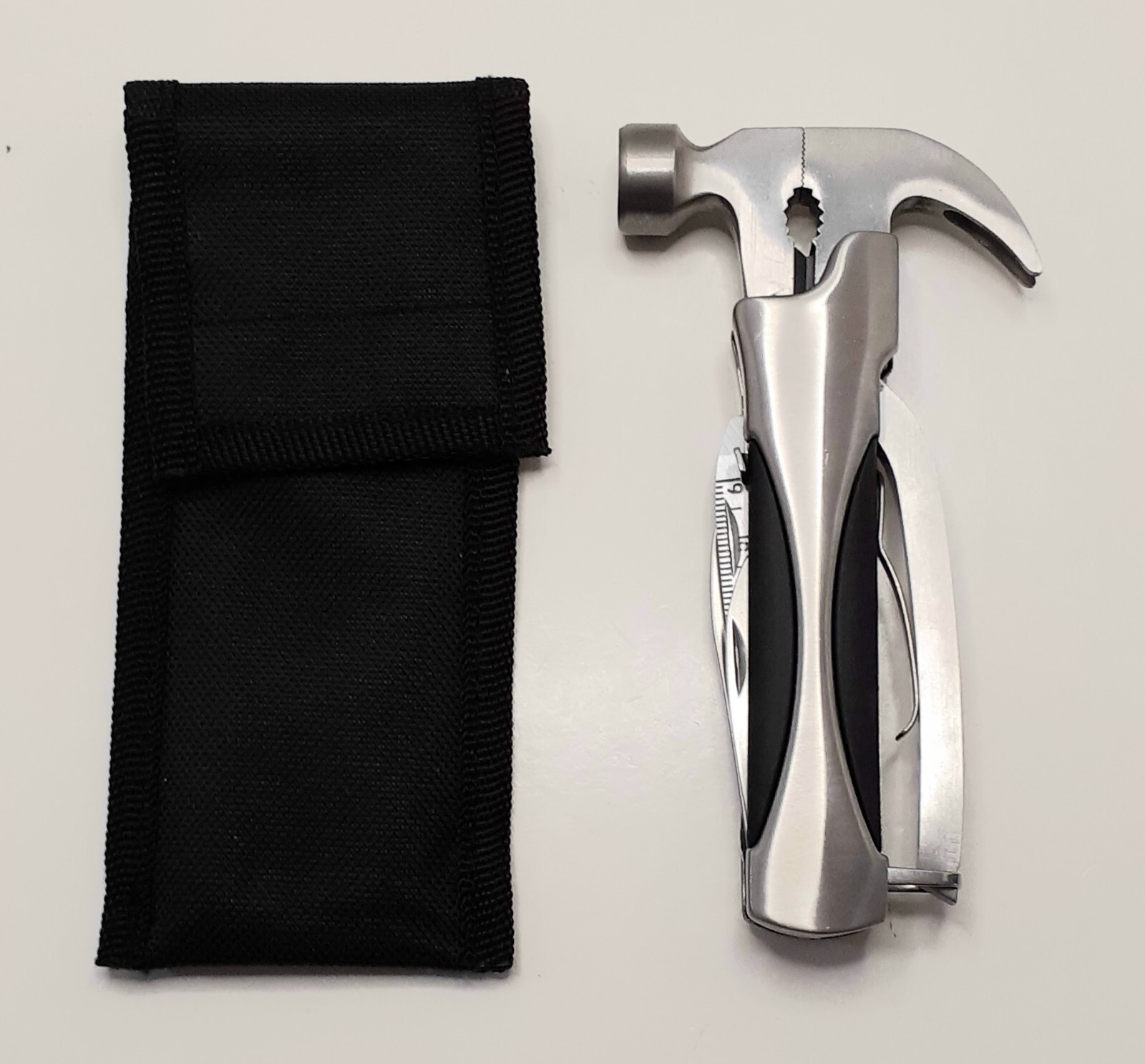 14-in-1 Hammer Multi-Tool Stainless With Nylon Belt Loop Case